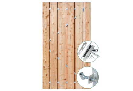 Schuttingdeur privacy Lariks Douglas met stalen frame en SKG** slot