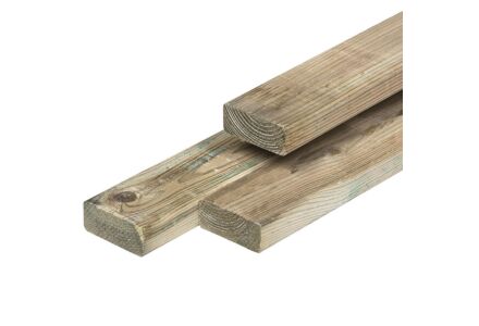 Timmerhout geimpregneerd grenen hout 2.8x7x180cm