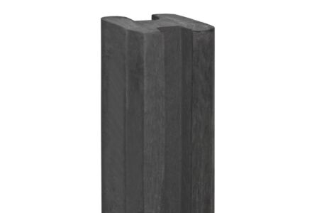 Eindpaal antraciet 10x10x275cm hout-betonsysteem Zaan - voor blokhutprofiel