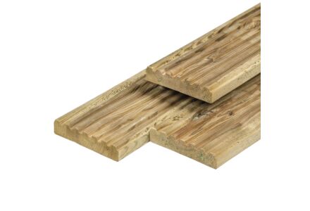 Vlonderplank geimpregneerd grenen geschaafd 2.8x14x300cm