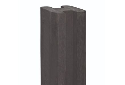 Eindpaal antraciet 10x10x250cm hout-betonsysteem Vecht - voor motiefplaten