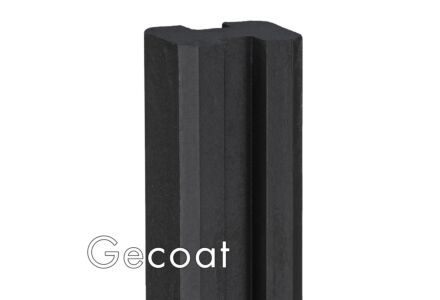Hoekpaal antraciet gecoat 11.5x11.5x316cm betonsysteem Linde - voor motiefplaten of tuinscherm