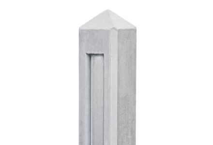 Tuinhekpaal beton wit / grijs diamantkop 10x10x145cm Hunze