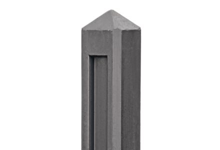 Hoekpaal beton antraciet diamantkop 10x10x145cm Hunze