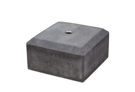 Betonpoer Antraciet 18x18x10cm / halve betonpoer - M20