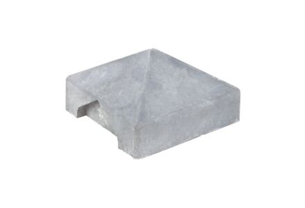Afdekpet Pyramide wit / grijs sleufpaal