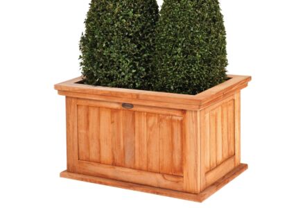 Plantenbak Flores groot hardhout teak 82x58x47cm