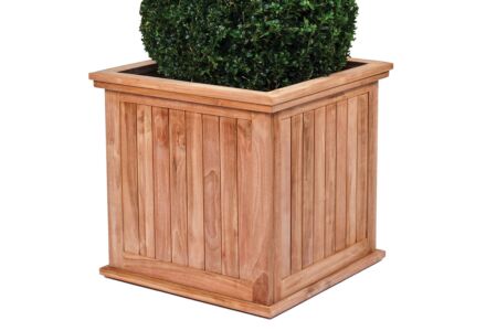 Plantenbak Kalimantan groot hardhout teak 51x51x56cm