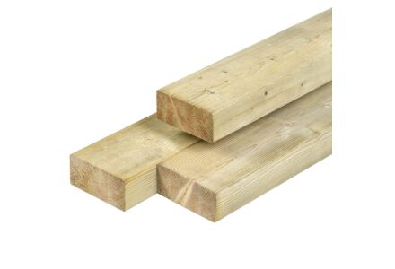 Balk Noord-Zweeds vuren timmerhout geimpregneerd 4.4x9.5x420cm