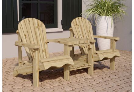 Relax bank Parijs tete-a-tete geimpregneerd 175x90cm