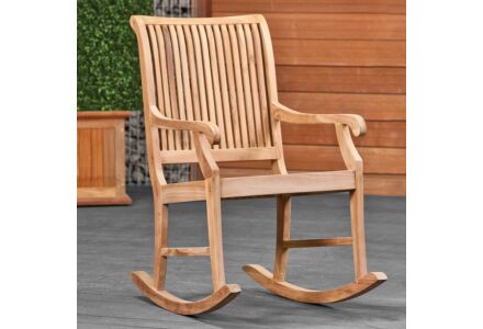 Schommelstoel hardhout teak 82x92x106cm