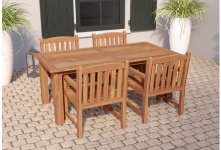 Teak tuintafel modern