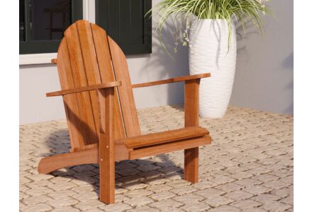 Relax stoel mahonie hardhout 75x89x93cm