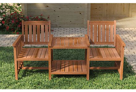 Hardhout loveseat standaard tete-a-tete 164x85cm