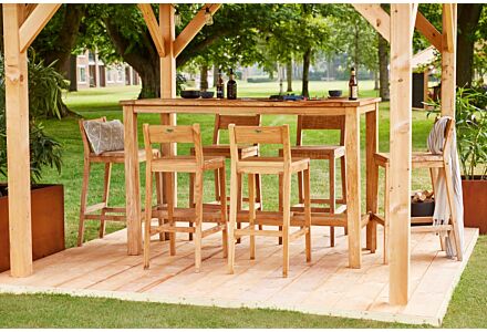 Luxe teak barset Buckingham 7-delig
