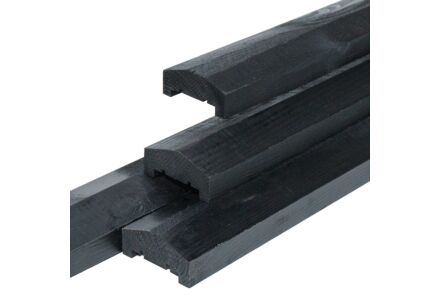  Afdeklat piramide 3-planks zwart gespoten 4.5x6.8x180cm