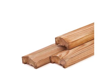  Afdeklat piramide 3-planks Red Class Wood 4.5x6.8x180cm