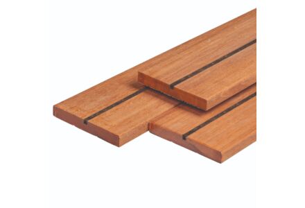 Vlonderplank Bankirai voor hardhouten vlonder 2.7x19cm met rubber groef