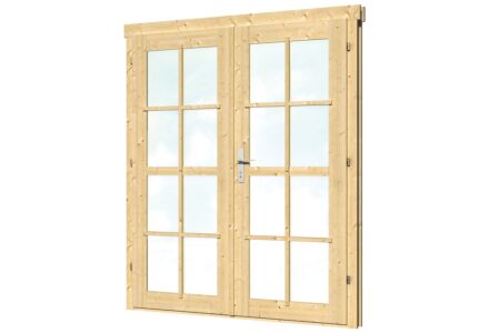 Dubbele deur met glas 159x188cm
