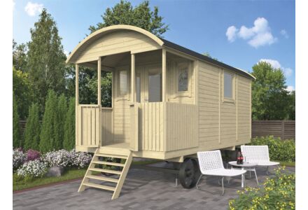 Pipowagen / Zigeunerwagen Paddy met veranda240x480cm