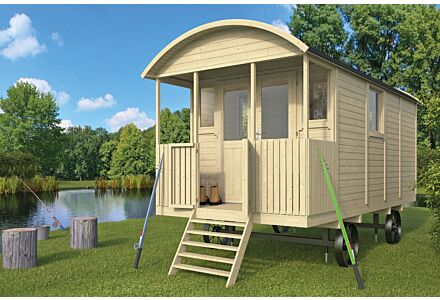 Pipowagen / Zigeunerwagen Kathy met veranda 240x500cm