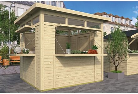 Houten Kiosk Claus 277x244cm