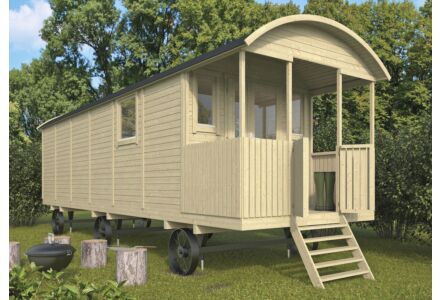 Zigeunerwagen XL / Pipowagen Jimmy met veranda 240x840cm