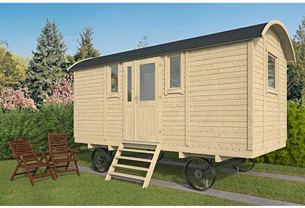 Pipowagen / Zigeunerwagen Patricia met zijdeur 240x500cm