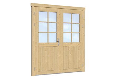 Dubbele deur met glas linksdraaiend 174x209cm