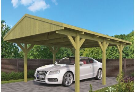 Houten carport zadeldak 400x600cm