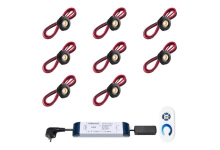 Led inbouwspot 8 stuks dimbaar - inclusief afstandsbediening