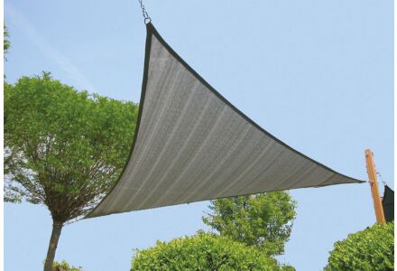 Schaduwzeil driehoek 420x420cm zilvergrijs