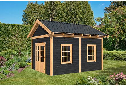 Overkapping zadeldak Hamar L 478x395 cm type 4 met zwarte wanden