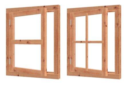 Enkel draairaam LD lariks douglas B77.6xH94.6cm