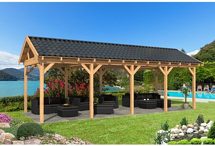 Overkapping zadeldak Hamar L 903x395 cm type 9 onbehandeld