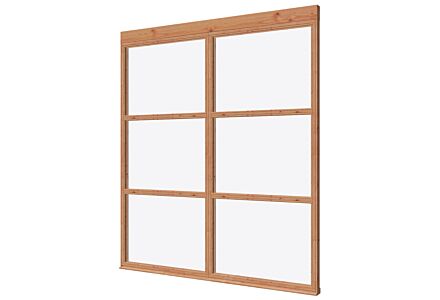 Vaste glaswand De Luxe 2 delig 166.7x230cm