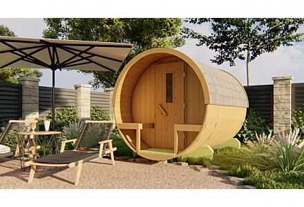 Barrelsauna 195 x 250 cm Thermowood 