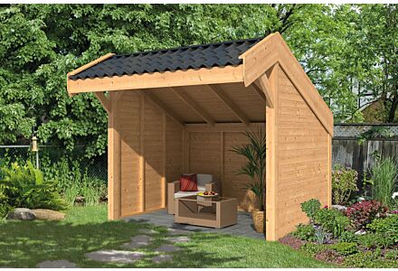 Lariks Douglas Kapschuur Enter met zwarte wanden DHZ bouw 350x340cm