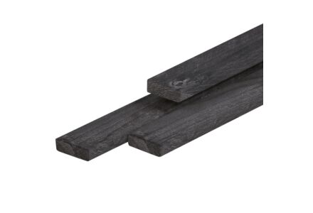 Lariks Douglas constructie regel 2.1x4.5cm zwart geimpregneerd