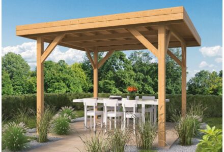Houten Prieel Kreta Lariks Douglas 365 x 365 cm