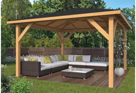 Houten Prieel Syros Lariks Douglas 430x430cm geschaafd 