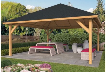 Houten Prieel Rhodos geschaafd Lariks Douglas 550x 550cm