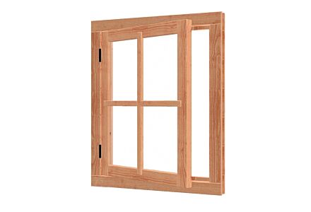 Uitzetraam 4-ruits douglas B77.6xH90.6cm 