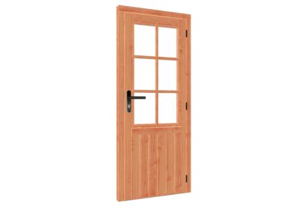 Enkele glasdeur douglas B91xH200cm rechtsdraaiend