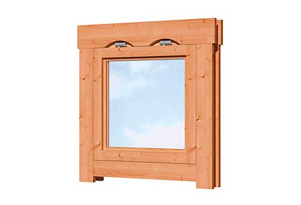Uitzetraam Red Wood Class voor blokhut 49x49cm