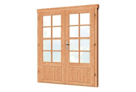 Dubbele deur met glas 159x188cm Red Class Wood