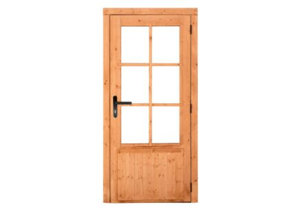 Enkele deur met raam Red Class Wood rechtsdraaiend 100x205cm