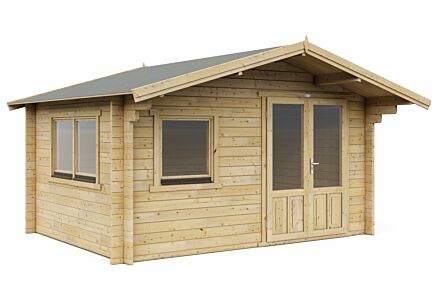 Blokhut 4x3 Interflex 440x340cm + luifel 90cm