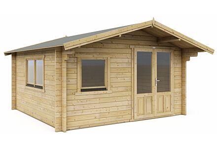 Blokhut 4x4 Interflex 440x440cm + luifel 90cm