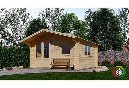 Blokhut 4x4 Interflex 440x440cm + luifel 90cm